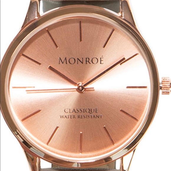 Monroe Sunburst Sole’rose Watch Gray Leather - Picture 5 of 15